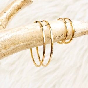 14k Gold Delicate Hoop Earrings